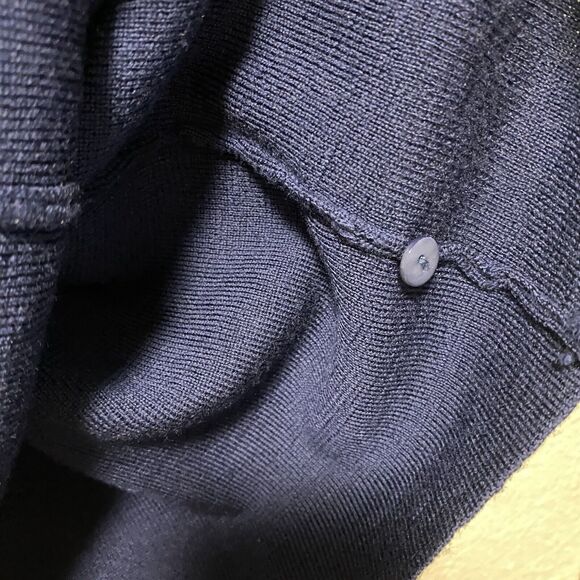vtg merino wool sweater small classiques navy blue adult made in hong kong tt - Picture 6 of 13